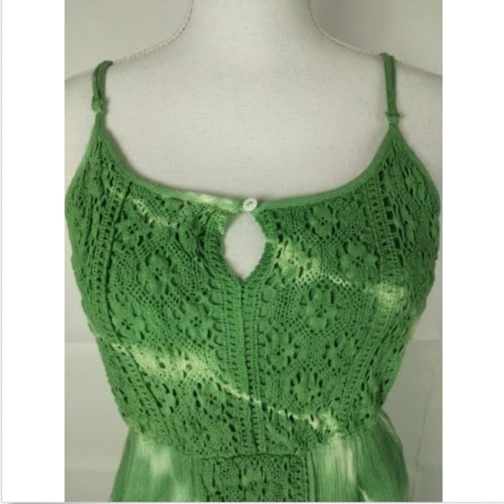 Illa Illa Micro Dress Sz Small Green Tie Dye Knit - Picture 2 of 5